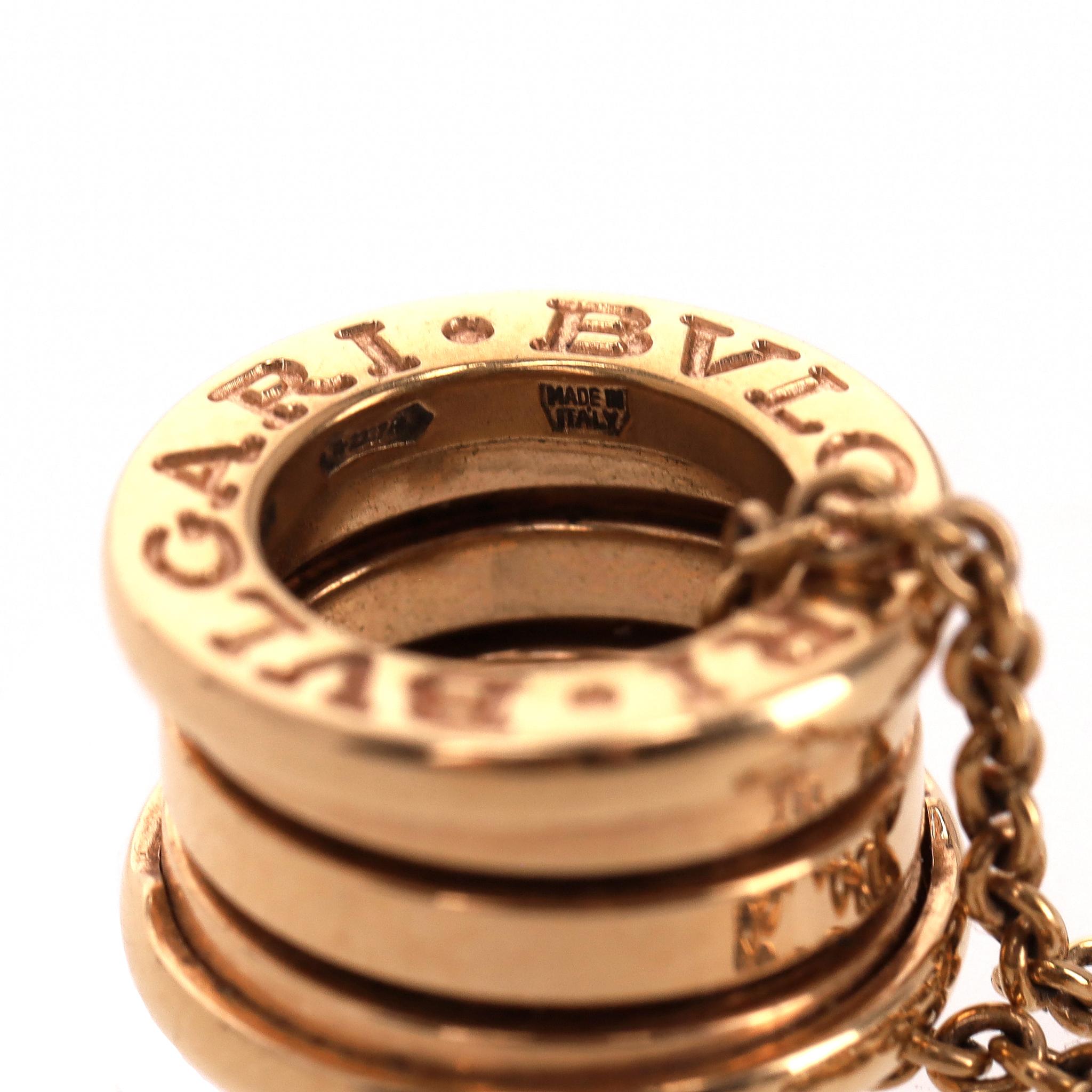 Bvlgari B.Zero1 Collana a catena con ciondolo in oro rosa 18k in vendita 6