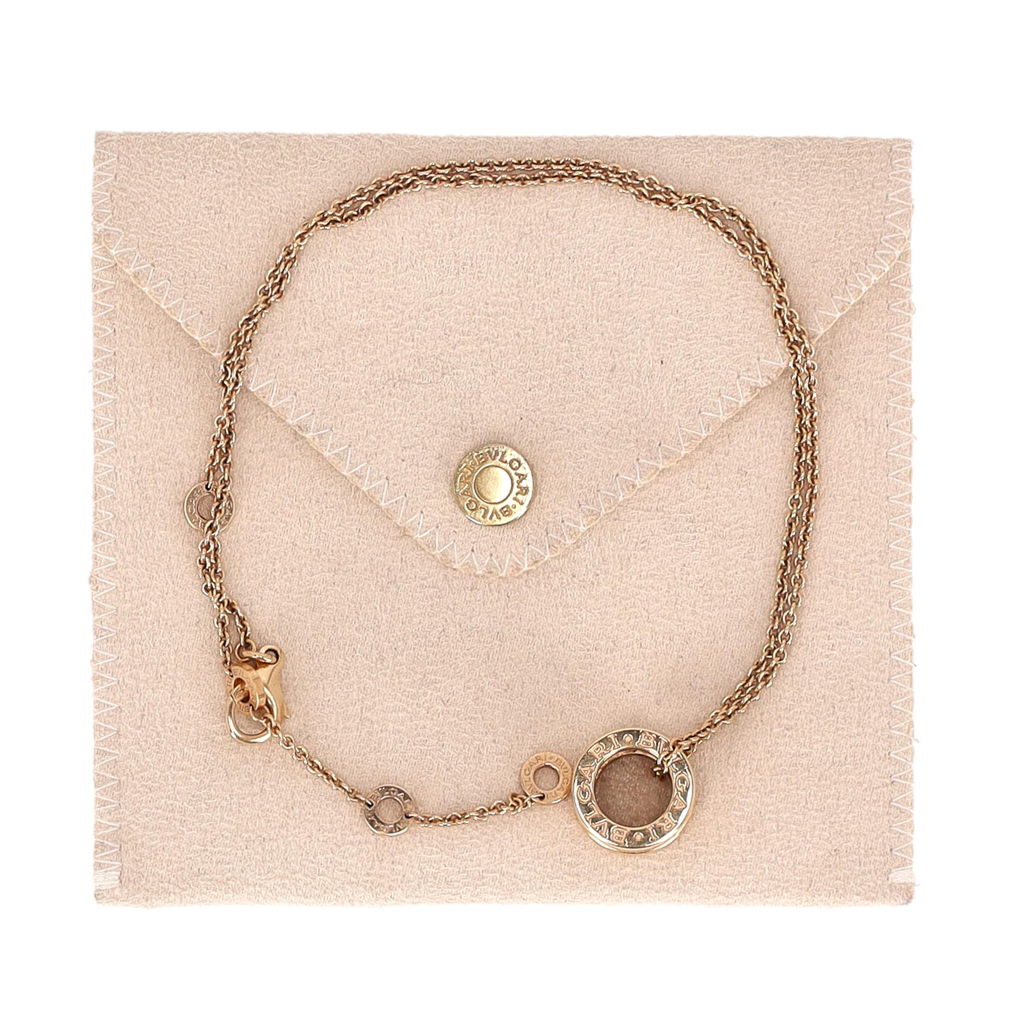 Bvlgari B.Zero1 Collana a catena con ciondolo in oro rosa 18k In condizioni ottime in vendita a London, GB