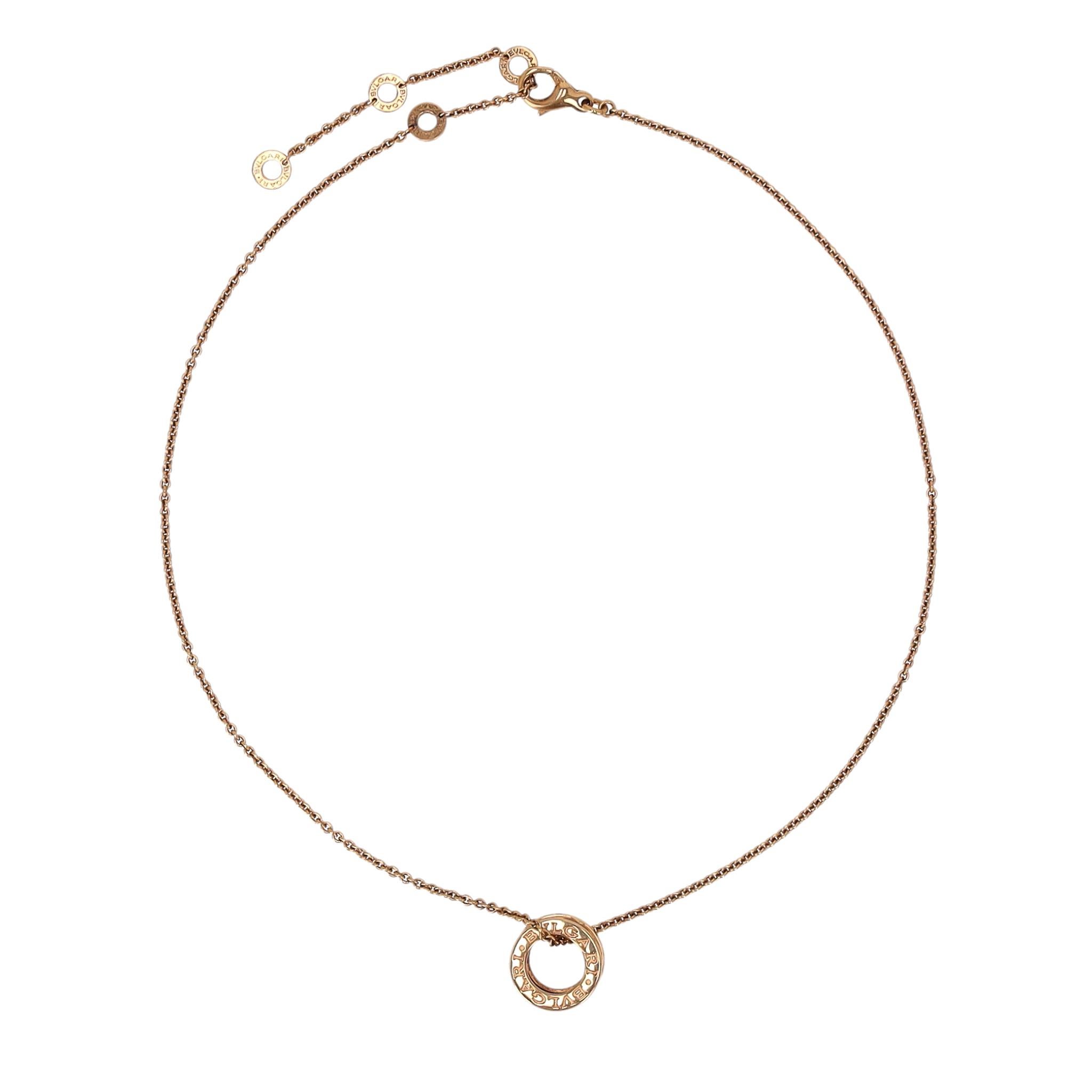 Donna Bvlgari B.Zero1 Collana a catena con ciondolo in oro rosa 18k in vendita