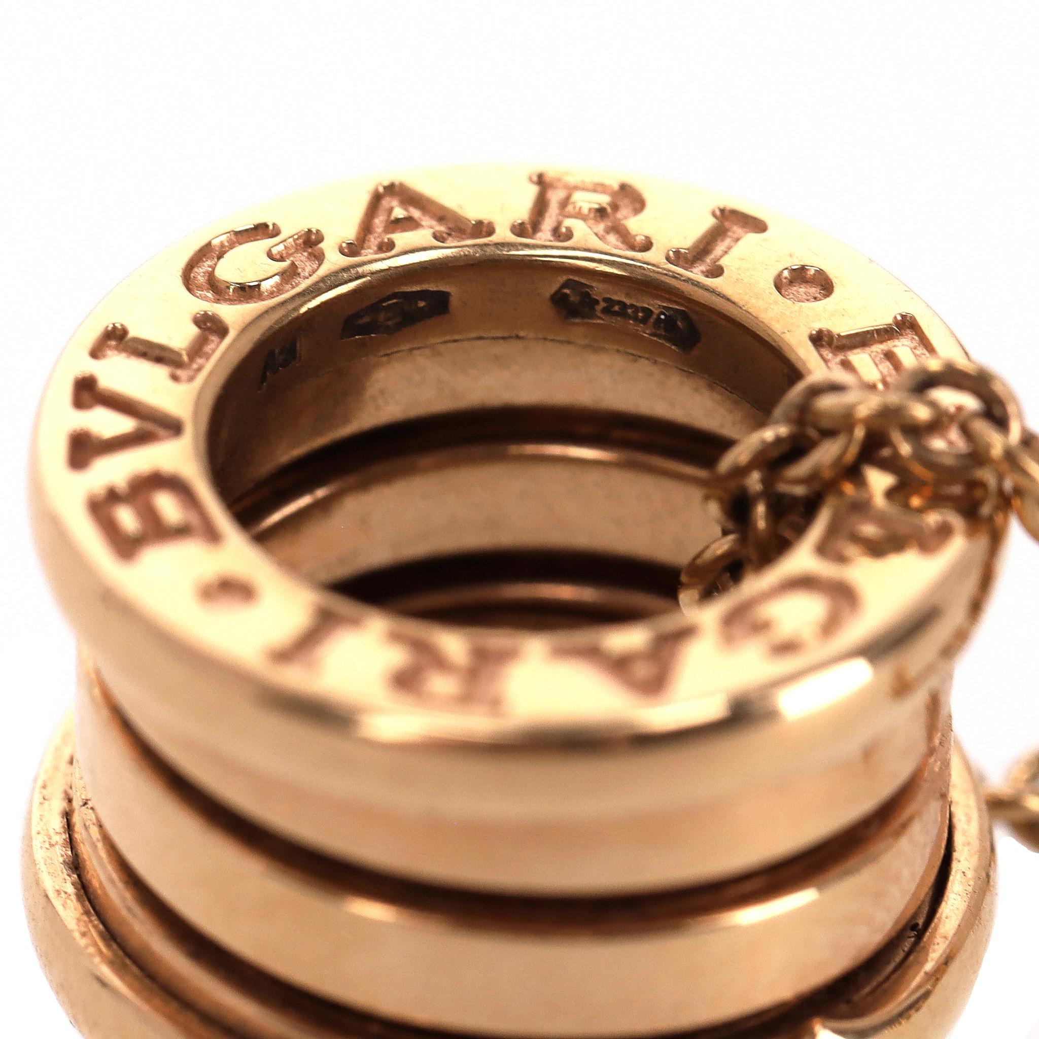 Bvlgari B.Zero1 Collana a catena con ciondolo in oro rosa 18k in vendita 5