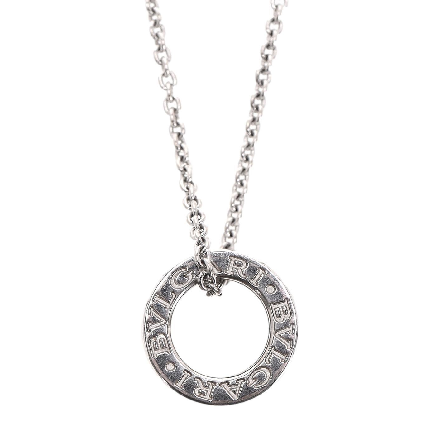 Donna Bvlgari B.Zero1 Collana a catena con ciondolo in oro bianco 18k in vendita