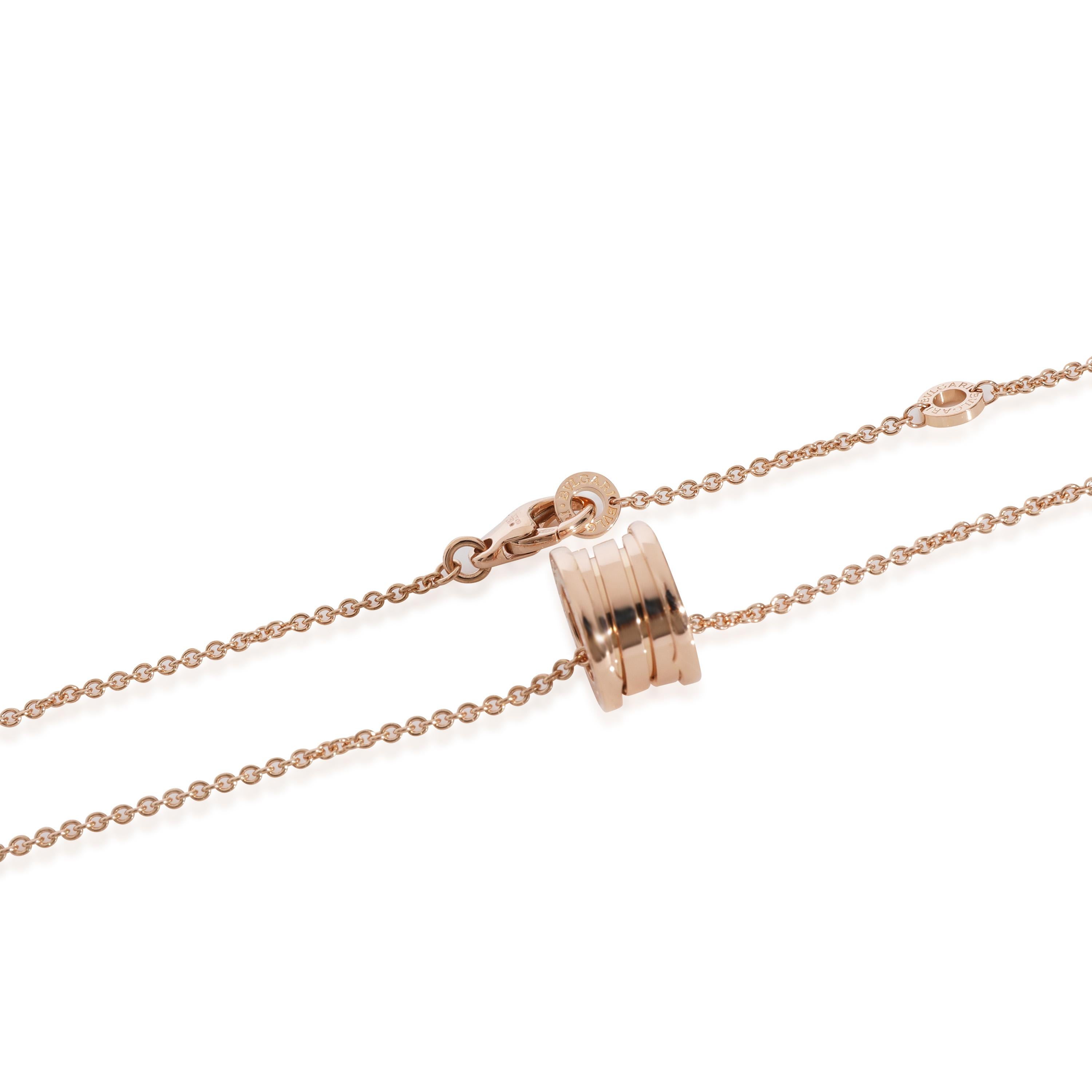 Bvlgari B.Zero1 Pendant in 18k Rose Gold In Excellent Condition In New York, NY