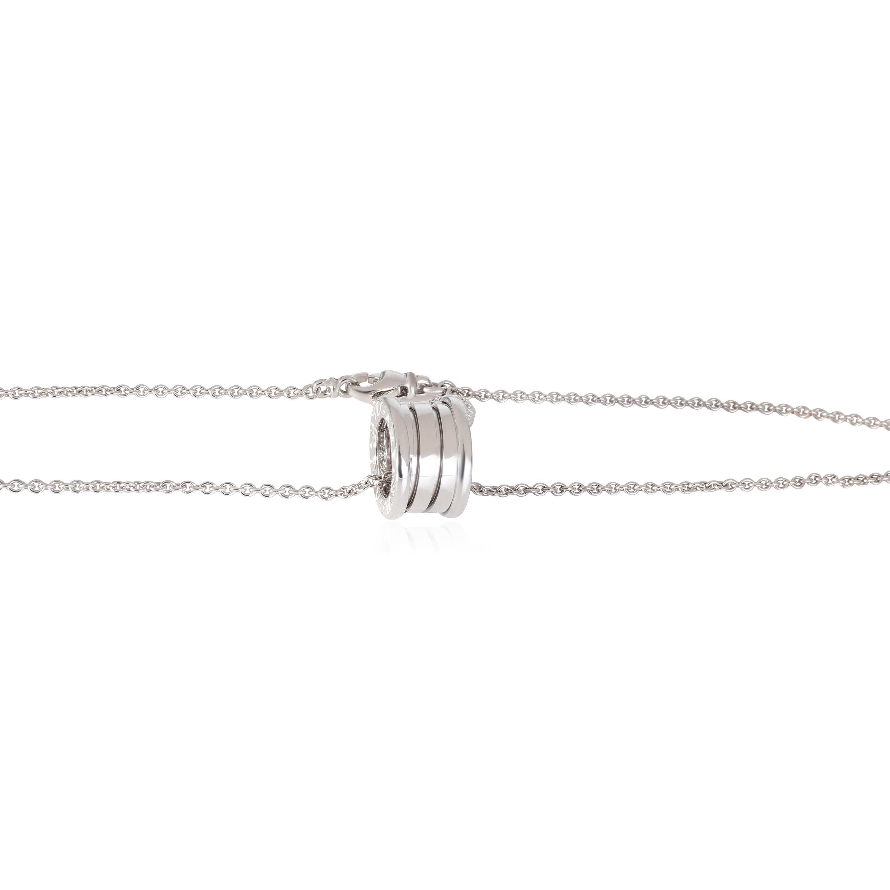 BVLGARI B.zero1 Pendant in 18k White Gold

PRIMARY DETAILS
SKU: 119556
Listing Title: BVLGARI B.zero1 Pendant in 18k White Gold
Condition Description: Retails for 3950 USD. In excellent condition and recently polished. Chain is 16 inches in