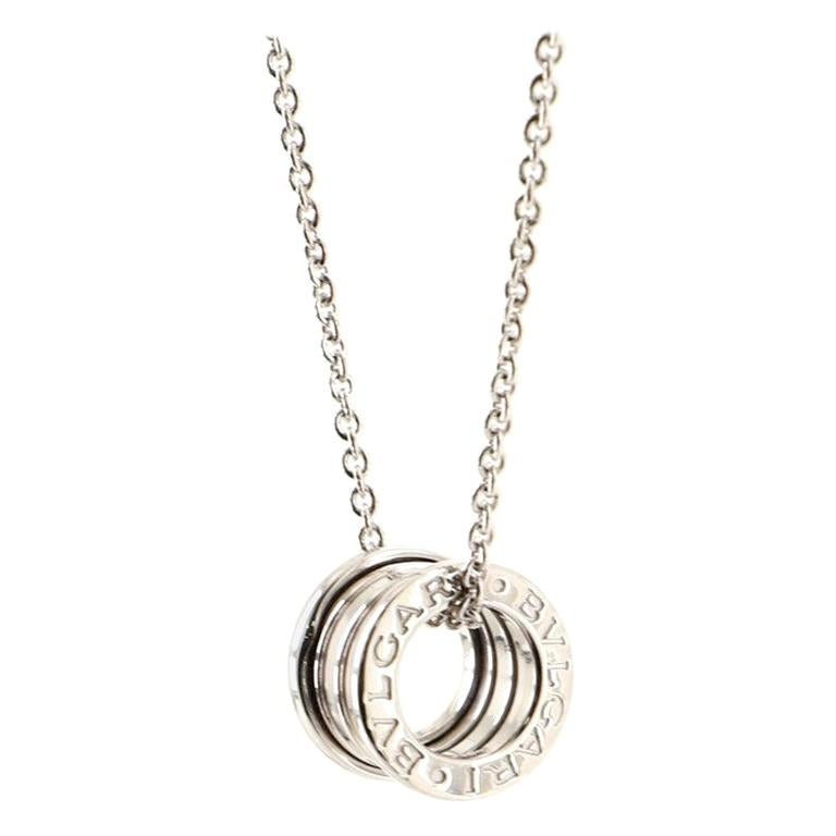 Bvlgari B Zero1 Pendant Necklace 18k White Gold At 1stdibs Bvlgari B Zero1 Pendant Necklace 18k White Gold At 1stdibs
