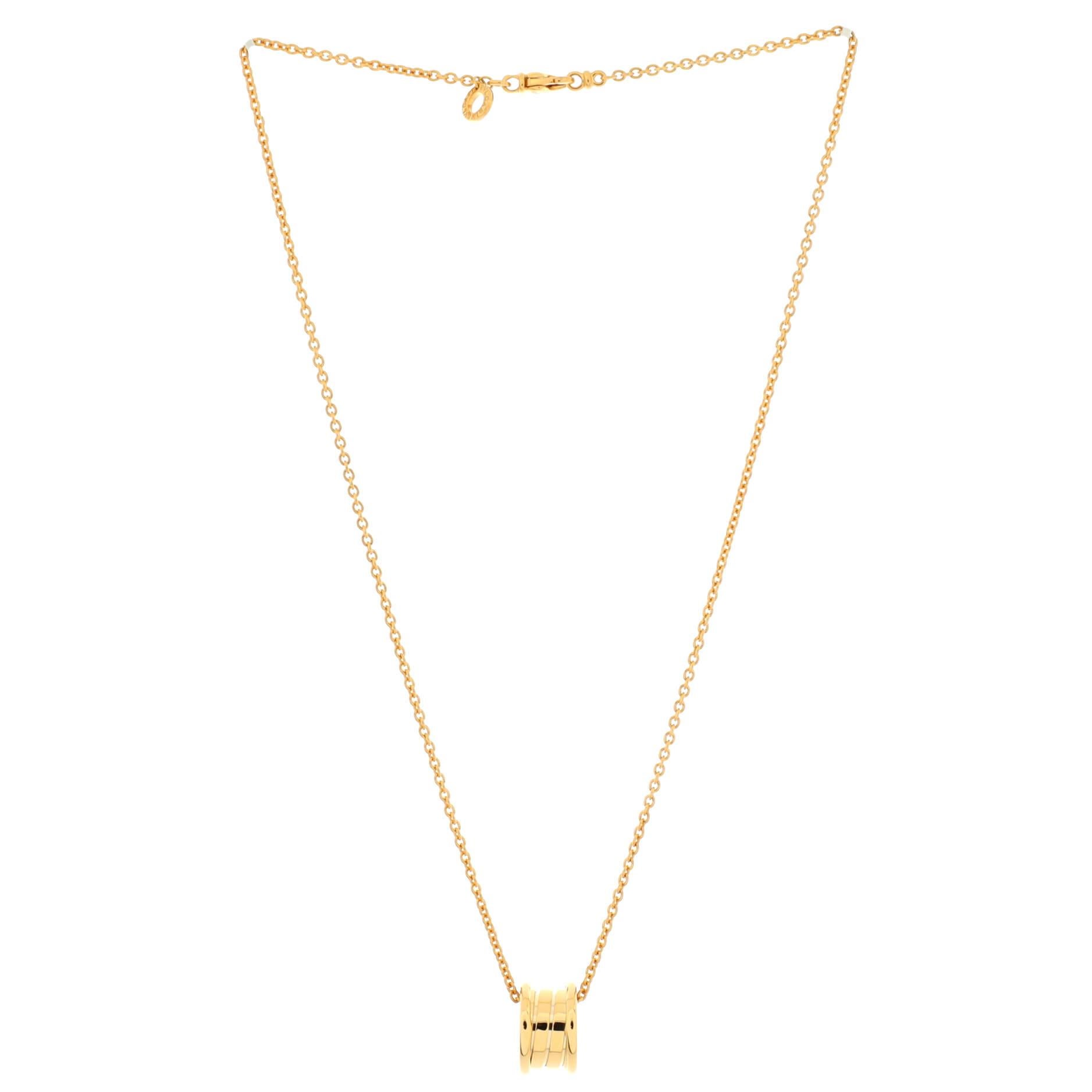 Women's Bvlgari B.Zero1 Pendant Necklace 18K Yellow Gold Small For Sale