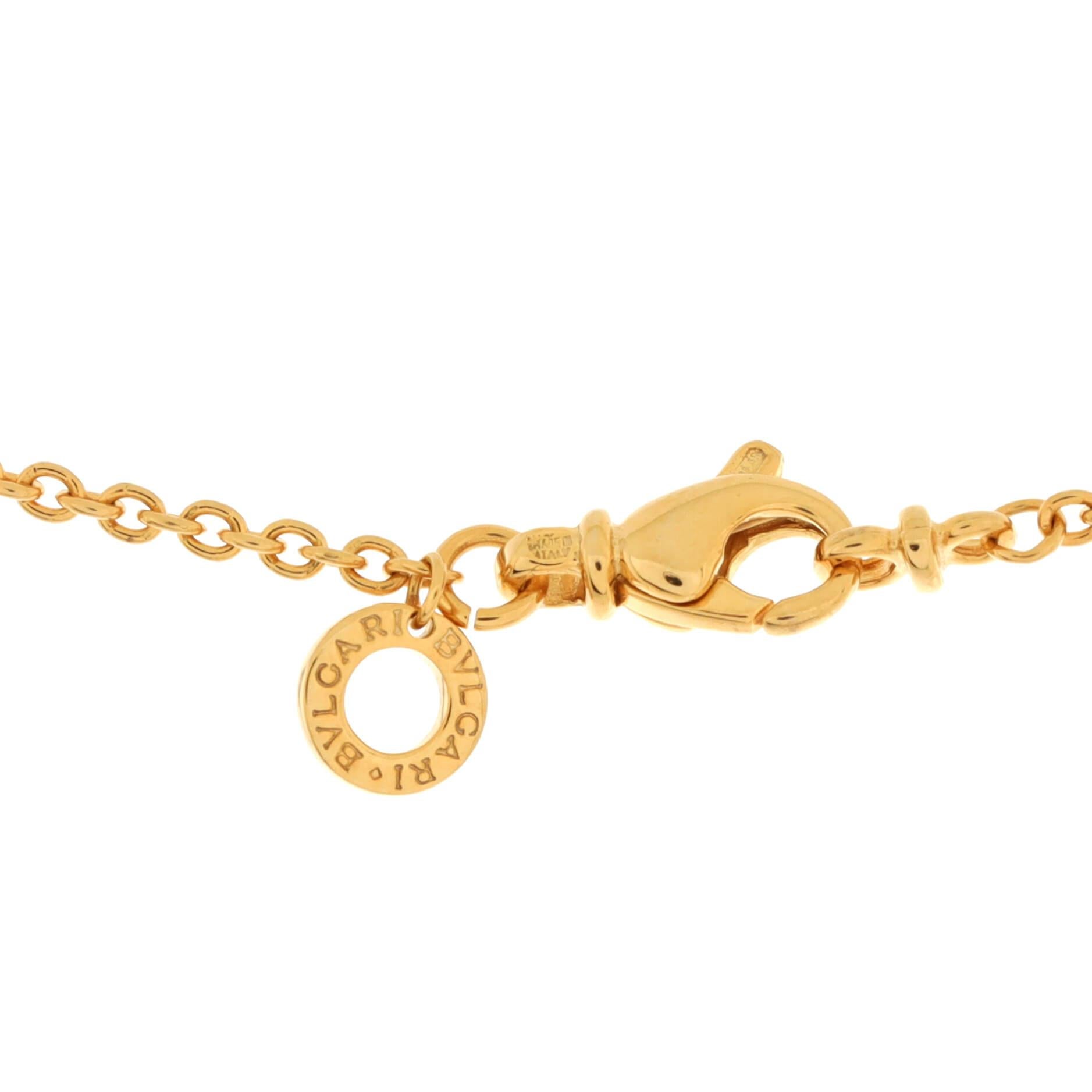 Bvlgari B.Zero1 Pendant Necklace 18K Yellow Gold Small For Sale 1