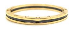 Bvlgari B.zero1 Pink Gold and Black Ceramic Bangle Bracelet
