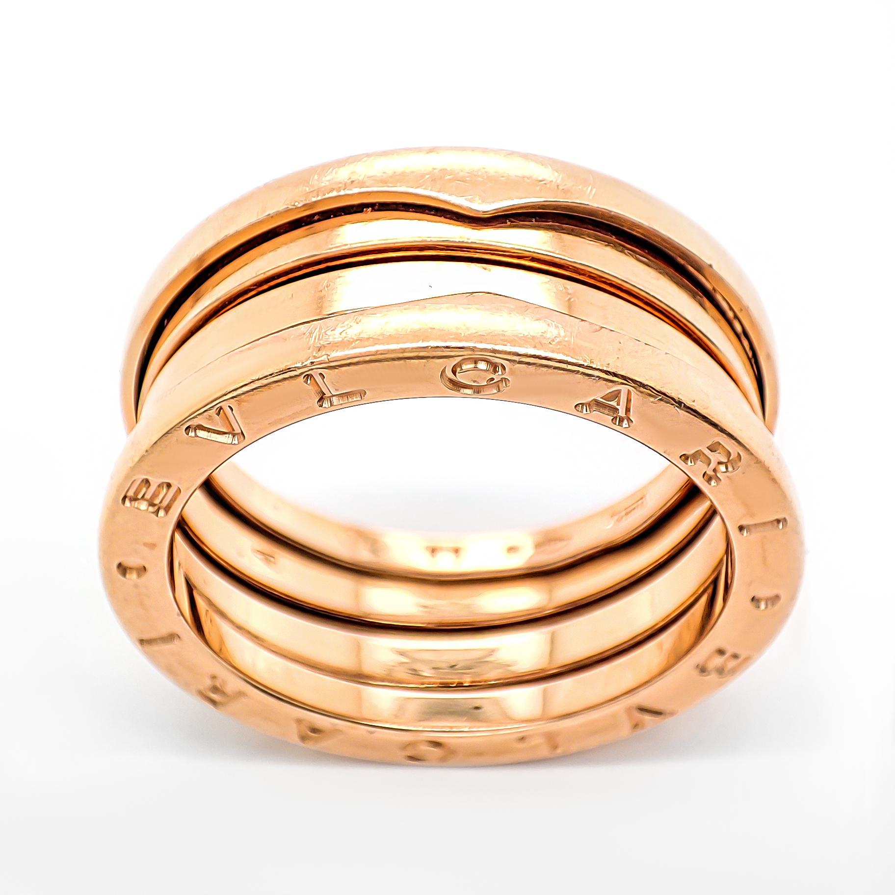 Art Deco Bvlgari B.zero1 Ring 18K rose gold For Sale
