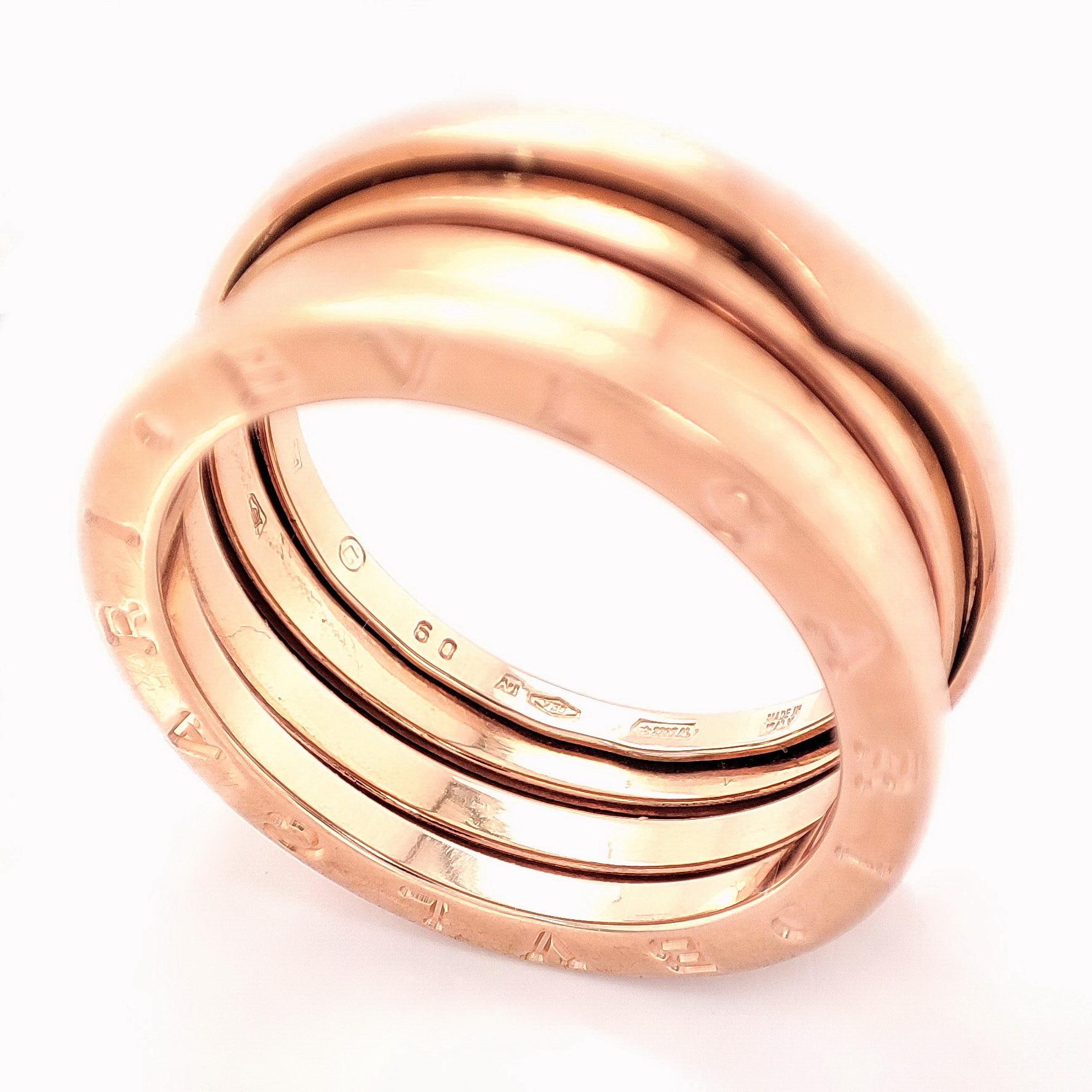 Women's or Men's Bvlgari B.zero1 Ring 18K rose gold For Sale