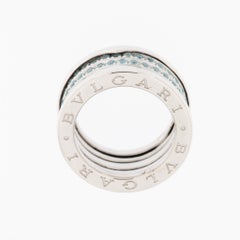 Bulgari B Zero 1 Ring 18 karat White Gold with Aquamarine