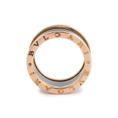 Bvlgari — Bague B.zero1, céramique noire et or rose 18 carats (quatre anneaux)