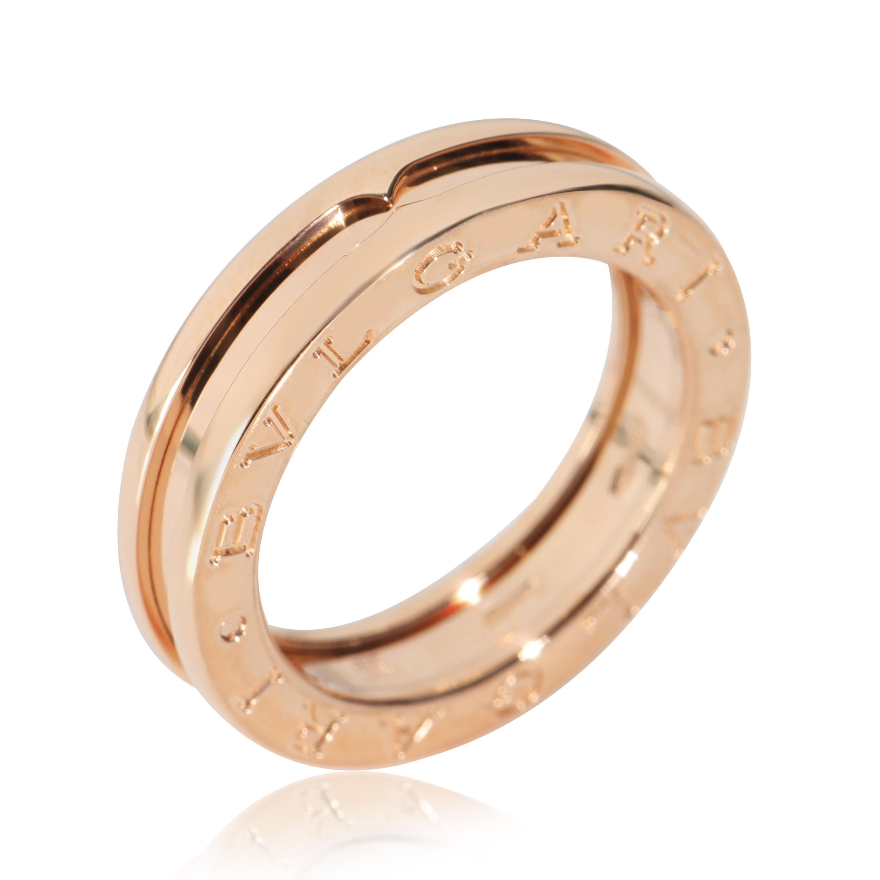 Anello BVLGARI B.zero1 in oro rosa 18k In condizioni buone in vendita a New York, NY