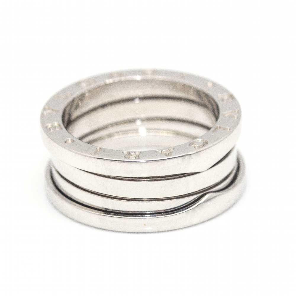 Women's BVLGARI B.ZERO1 Ring in 18K White Gold – Iconic Italian Design, Brand New For Sale