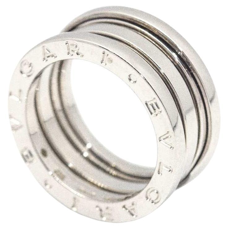 BVLGARI B.ZERO1 Ring in 18K White Gold – Iconic Italian Design, Brand New For Sale