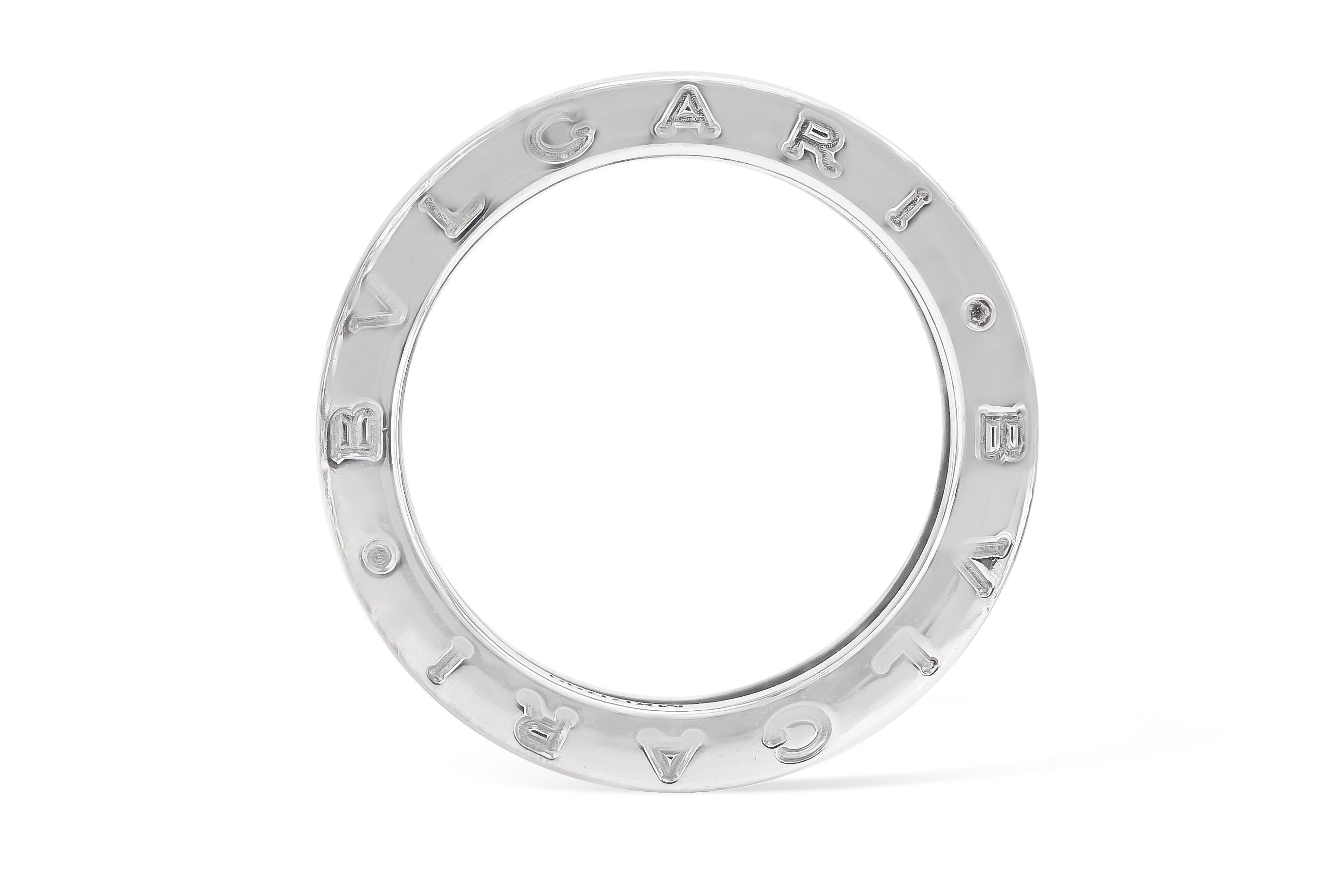 Taglio rotondo Anello Bvlgari B.Zero1 con diamanti in vendita