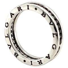 Bvlgari Bzero1 Ring with Diamonds in 18 Karat White Gold