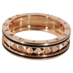 BVLGARI B.zero1 Felsring mit schwarzer Keramik aus 18 Karat Roségold