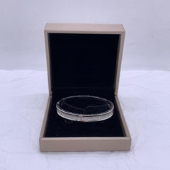 BVLGARI B.zero1 Rock Bracelet en or blanc pavé de trois rangs de diamants, taille 17