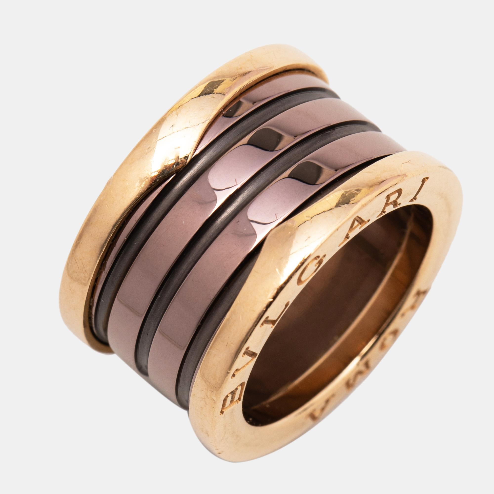 One of the most iconic and loved designs from the house of Bvlgari, this stunning band ring is an icon of style and luxury. Constructed in 18k rose gold, this ring is sure to become your everyday essential.

Includes
Original Case