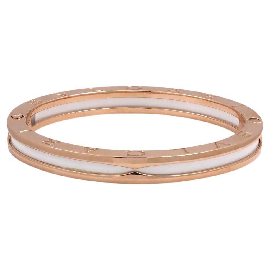Bvlgari 'B.Zero1' Rose Gold Ceramic Bracelet