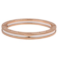 Used Bvlgari 'B.Zero1' Rose Gold Ceramic Bracelet