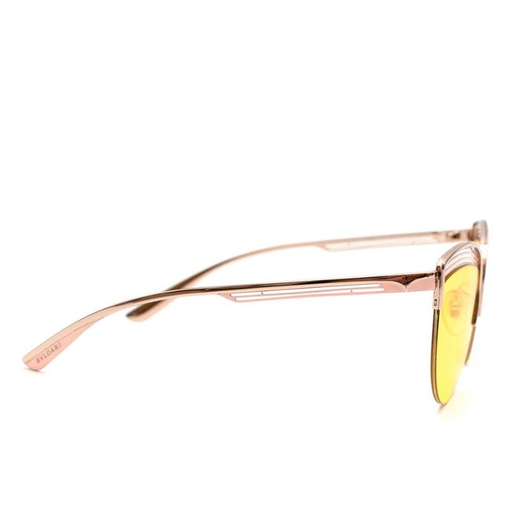 Bvlgari B Zero1 Round Cat Eye Sunglasses With Yellow Lenses At 1stdibs Bvlgari B Zero1 Round Cat Eye Sunglasses With Yellow Lenses At 1stdibs
