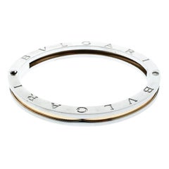 Bvlgari B.Zero1 Stainless Steel & 18K Yellow Gold Oval Bangle Bracelet