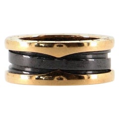 Bvlgari B.Zero1 Three Band Ring 18K Rose Gold and Ceramic