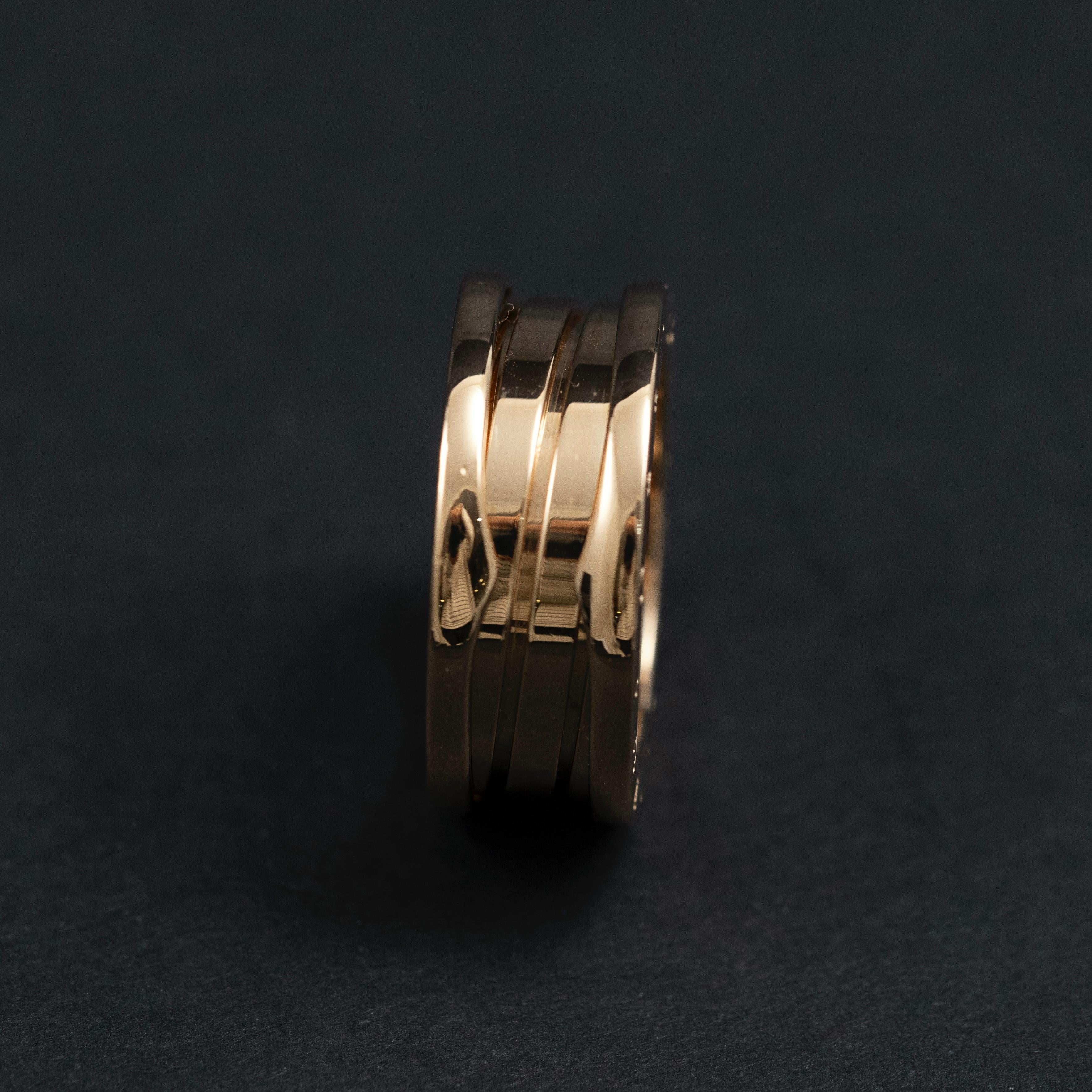 BVLGARI B.zero1 Dreibandring aus 18 Karat Roségold Italienisch für Damen oder Herren im Angebot