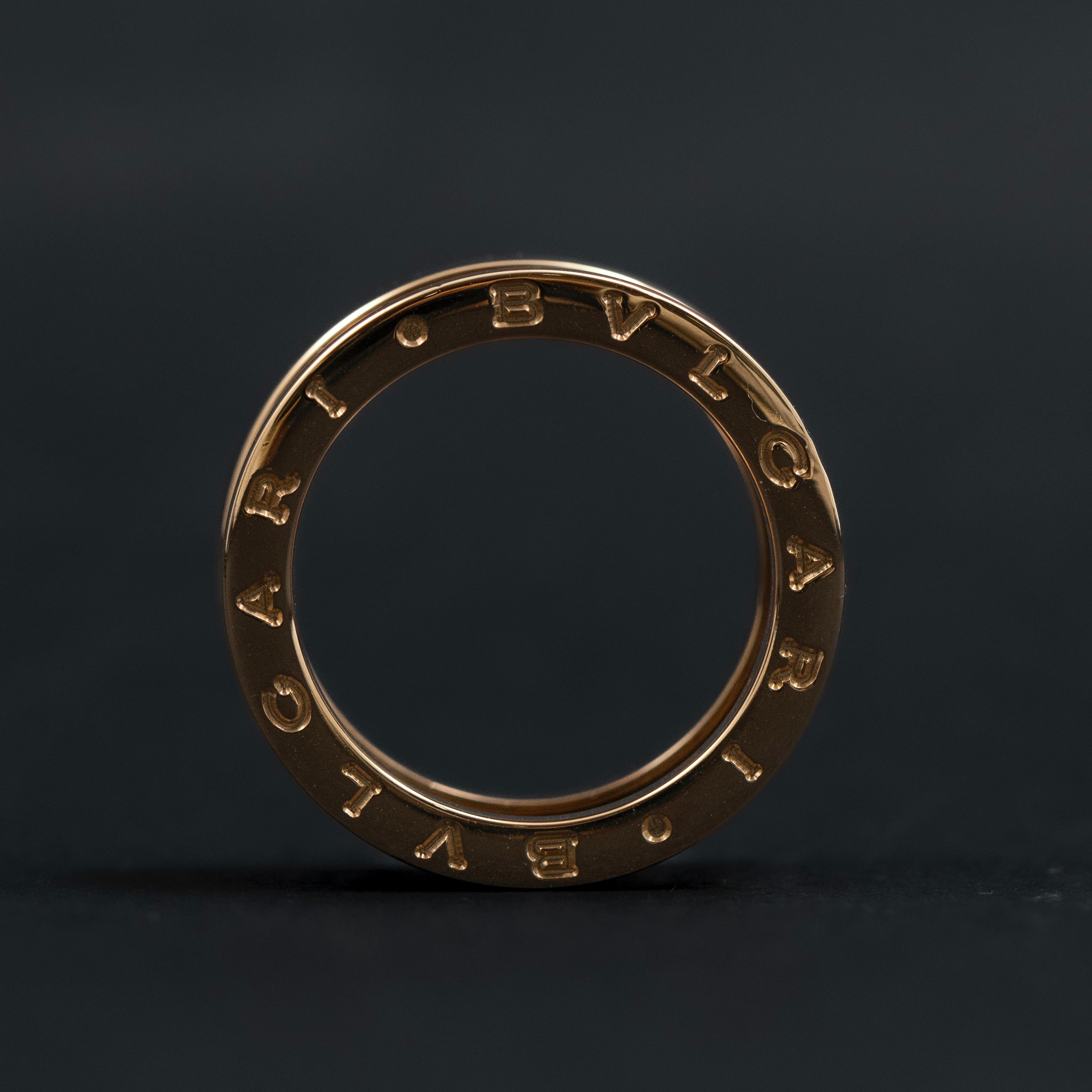 BVLGARI B.zero1 Dreibandring aus 18 Karat Roségold Italienisch im Angebot 1
