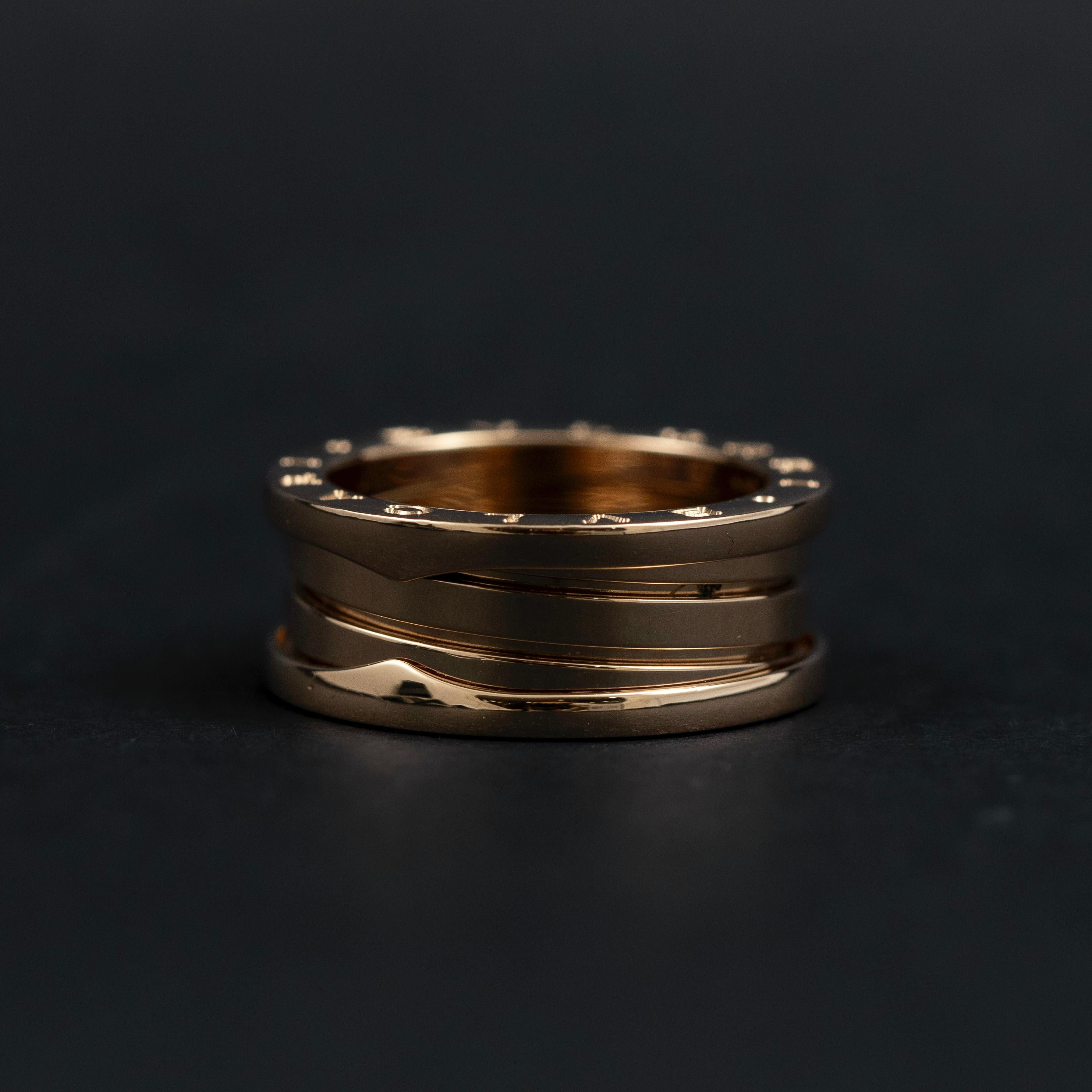 BVLGARI B.zero1 Dreibandring aus 18 Karat Roségold Italienisch im Angebot 3