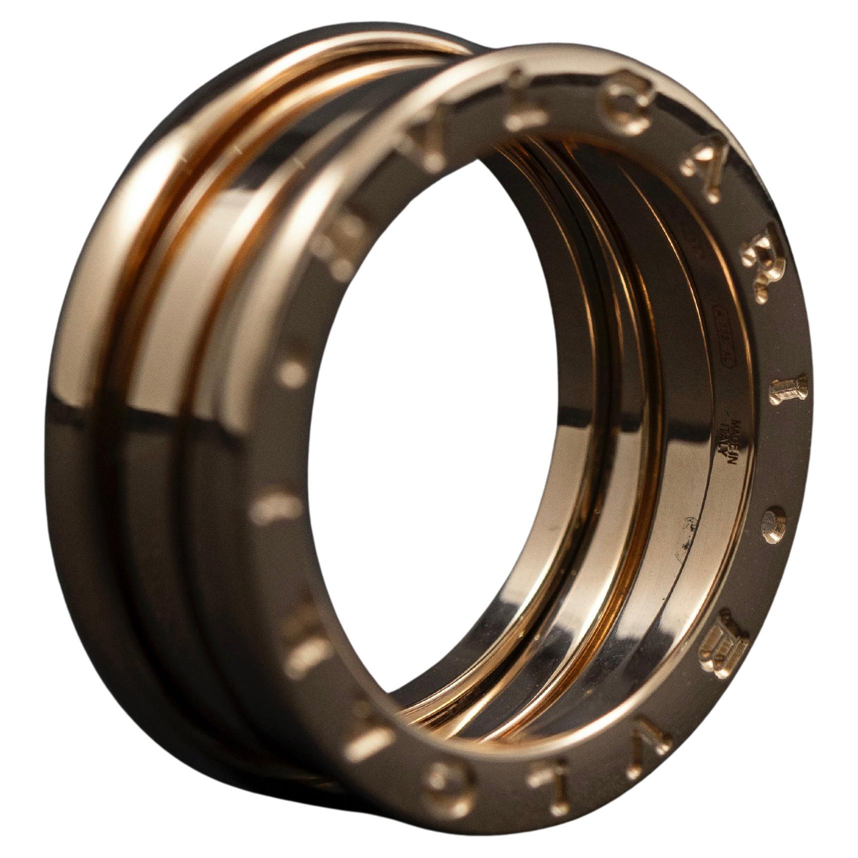 BVLGARI B.zero1 Three-Band Ring 18K Rose Gold Italian