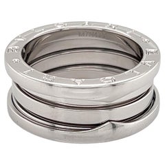Bvlgari B.zero1 Three-Band Ring in 18k White Gold w/Cert Size 6 / EU 53