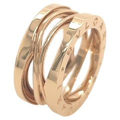 Bvlgari B.Zero1 Three Band Ring Set In 18ct Rose Gold, Size 51, V8ZSVH