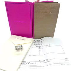 Bvlgari B.Zero1 18k White Gold Three Band Wedding Band Ring Original Receipt