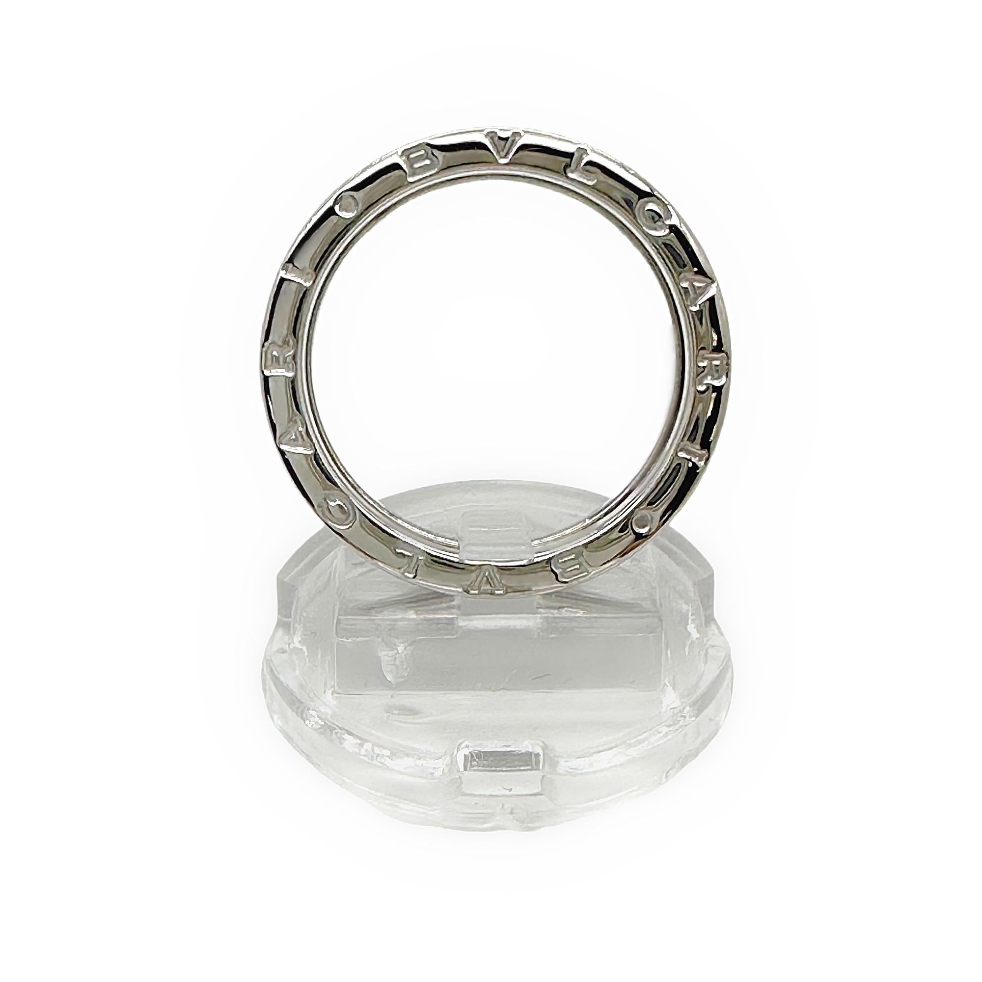 Bvlgari B.Zero1, alliance à trois anneaux en or blanc 18 carats, reçue d'origine en vente 2