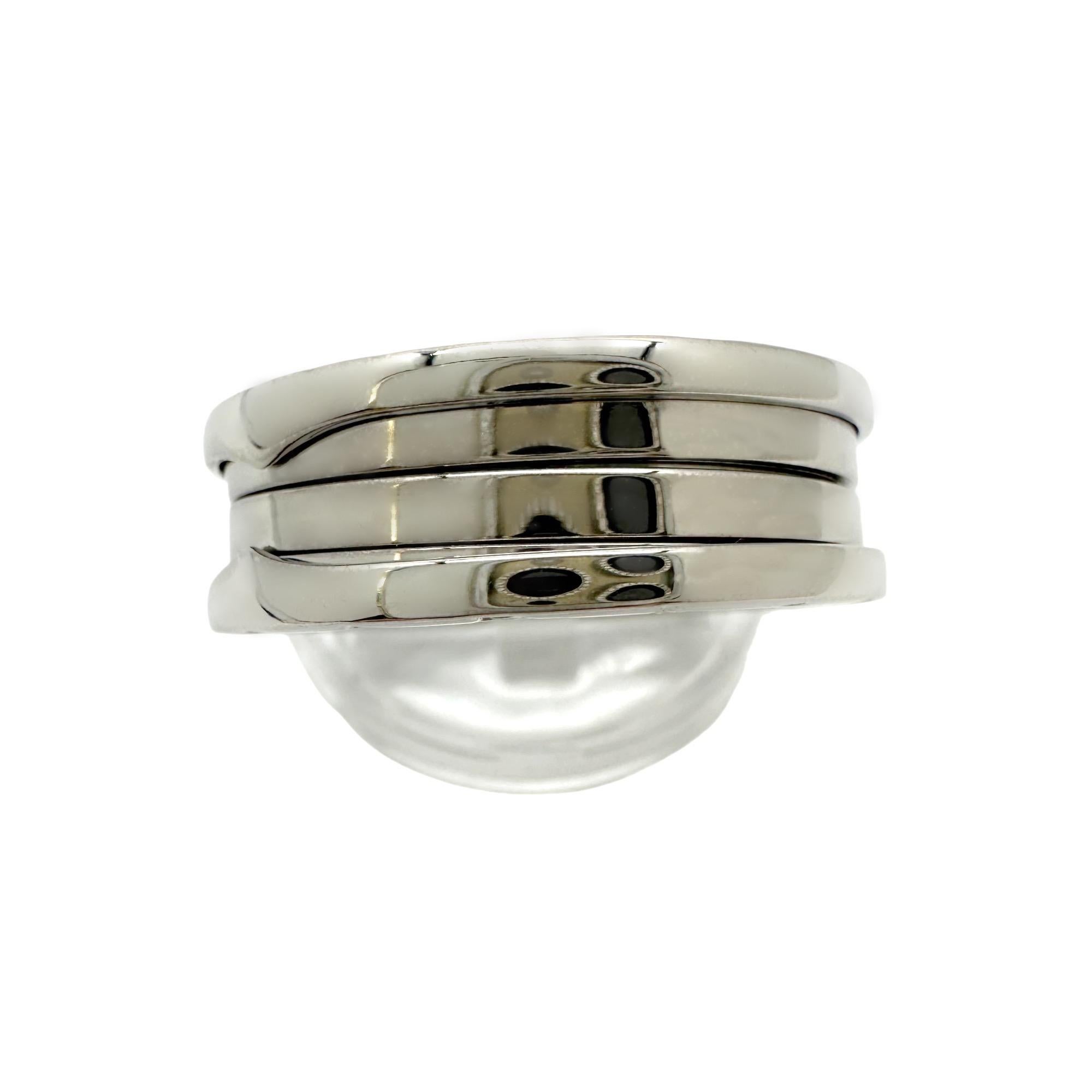 Bvlgari B.Zero1, alliance à trois anneaux en or blanc 18 carats, reçue d'origine en vente 4