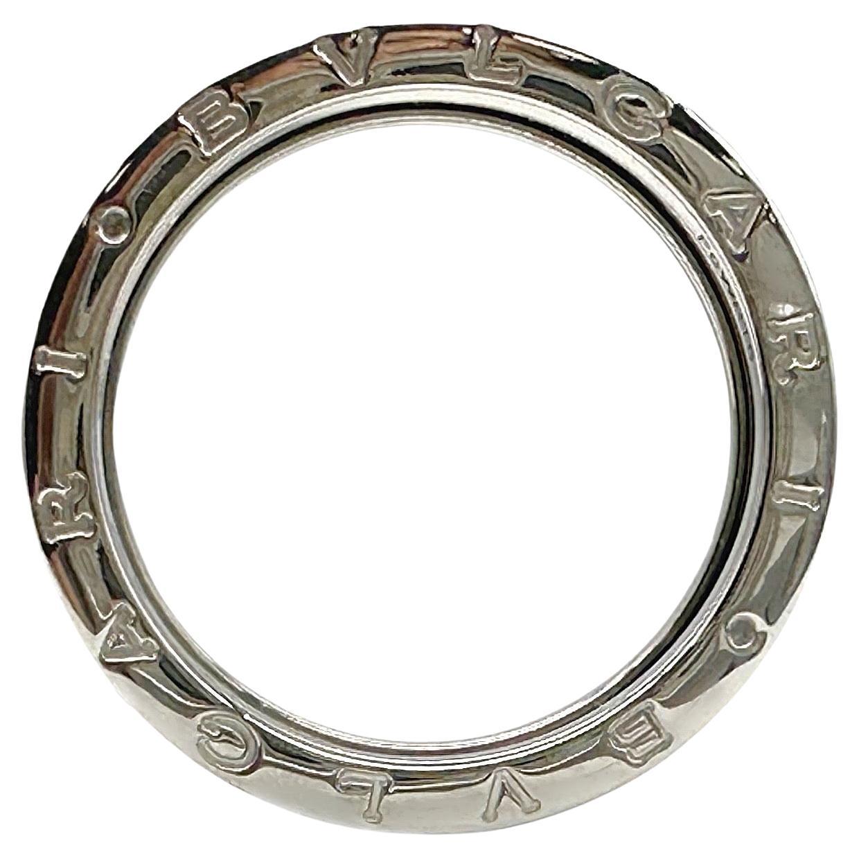 Bvlgari B.Zero1, alliance à trois anneaux en or blanc 18 carats, reçue d'origine