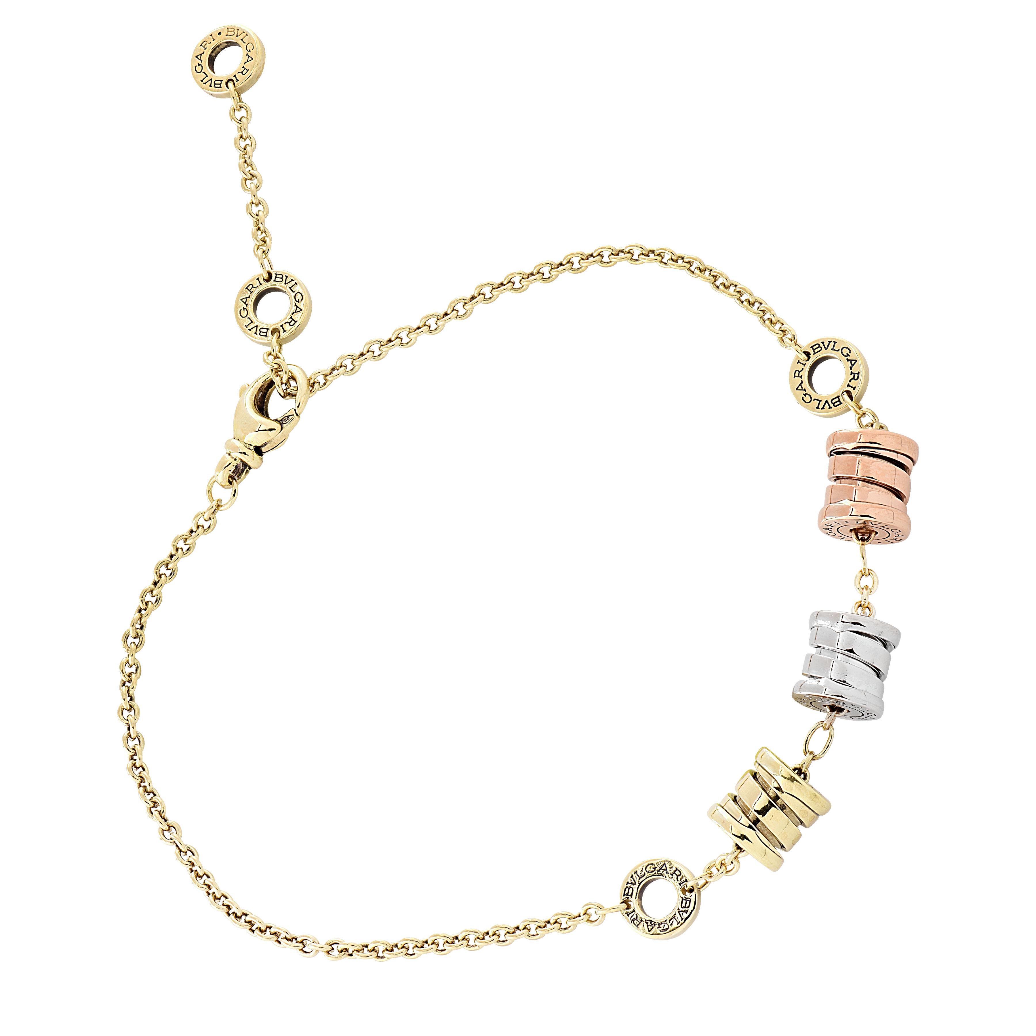 Bvlgari B.Zero1 Tri color Bracelet In Good Condition For Sale In West Palm Beach, FL