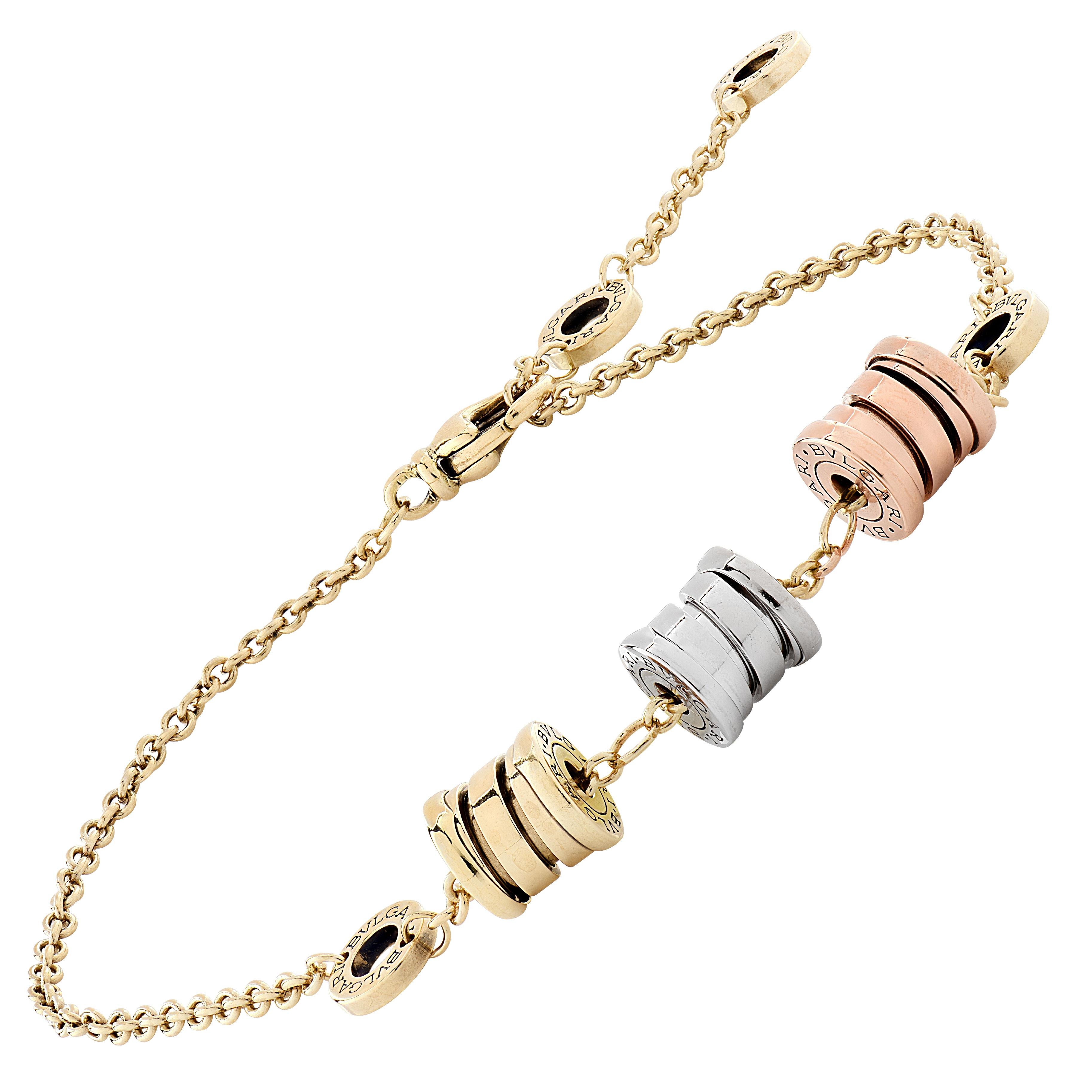 Women's or Men's Bvlgari B.Zero1 Tri color Bracelet For Sale