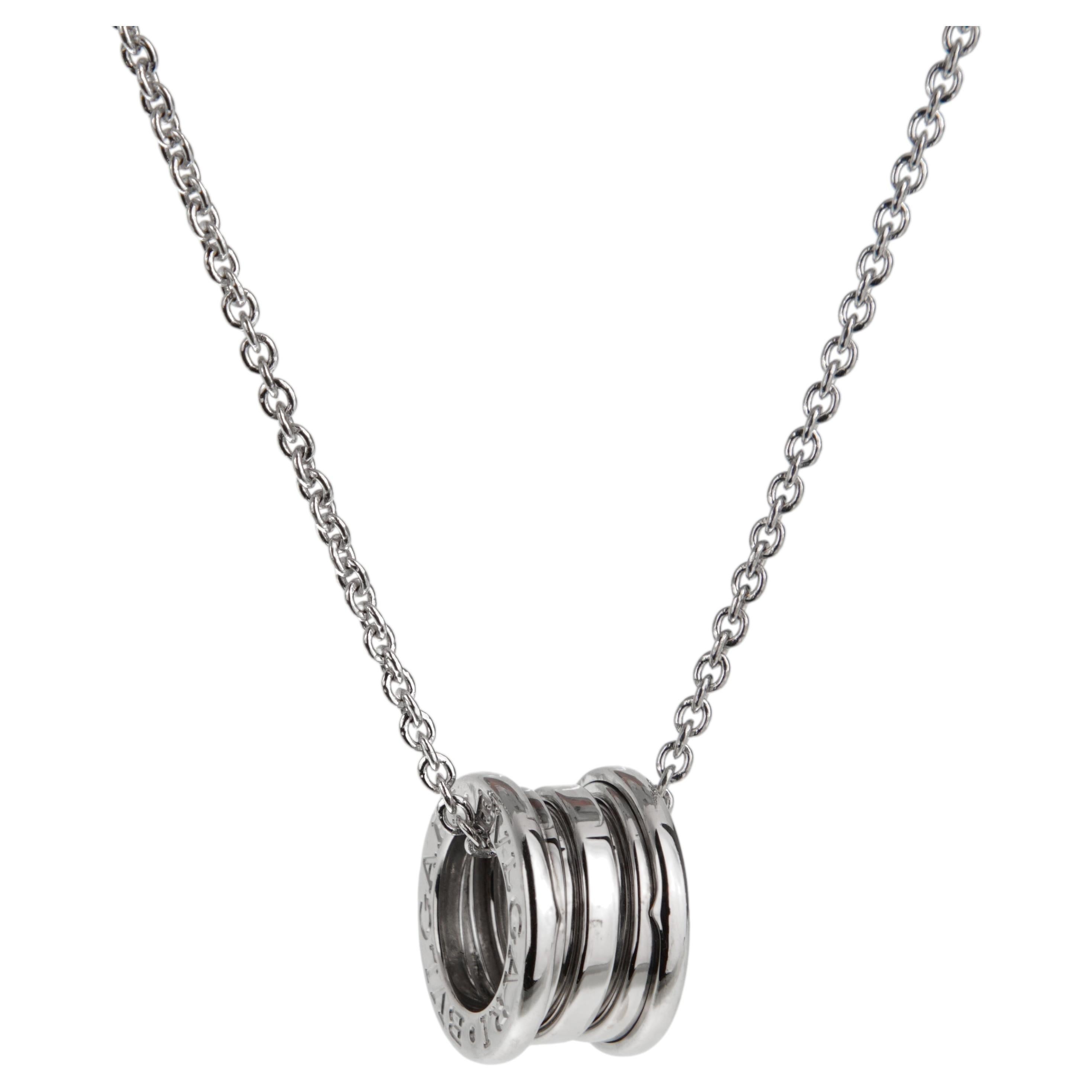 Bvlgari Bzero1 Vintage 18k White Gold Pendant Necklace