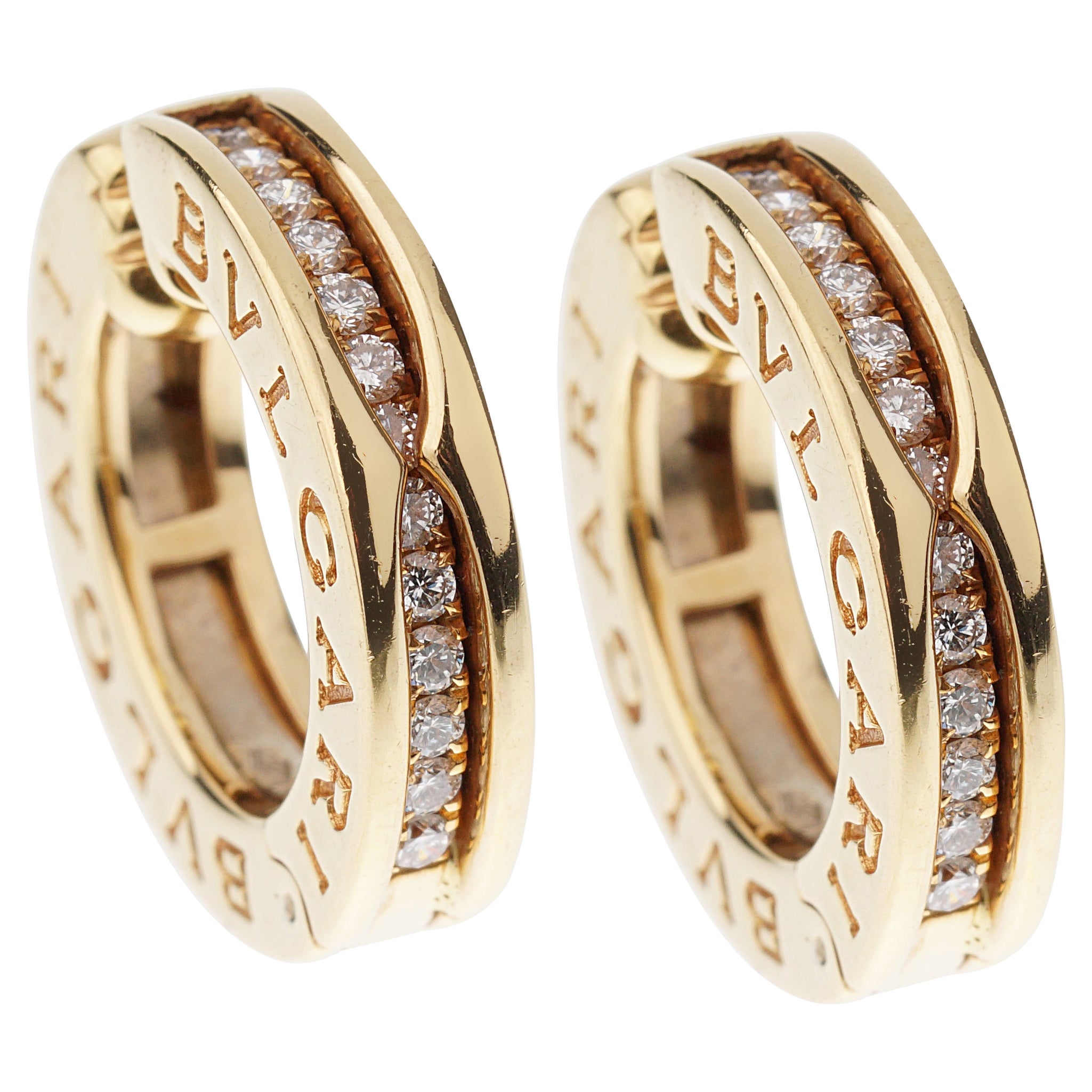 Bvlgari Bzero1 Vintage Gelbgold Clip-Ohrringe
