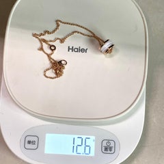 BVLGARI B.zero1 White Ceramic 18K Rose Gold Necklace