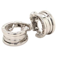 Bvlgari B.zero1 18 Karat White Gold Hoop Earrings