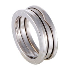 Bvlgari B.Zero1 Womens 18 Karat White Gold 3-Band Ring