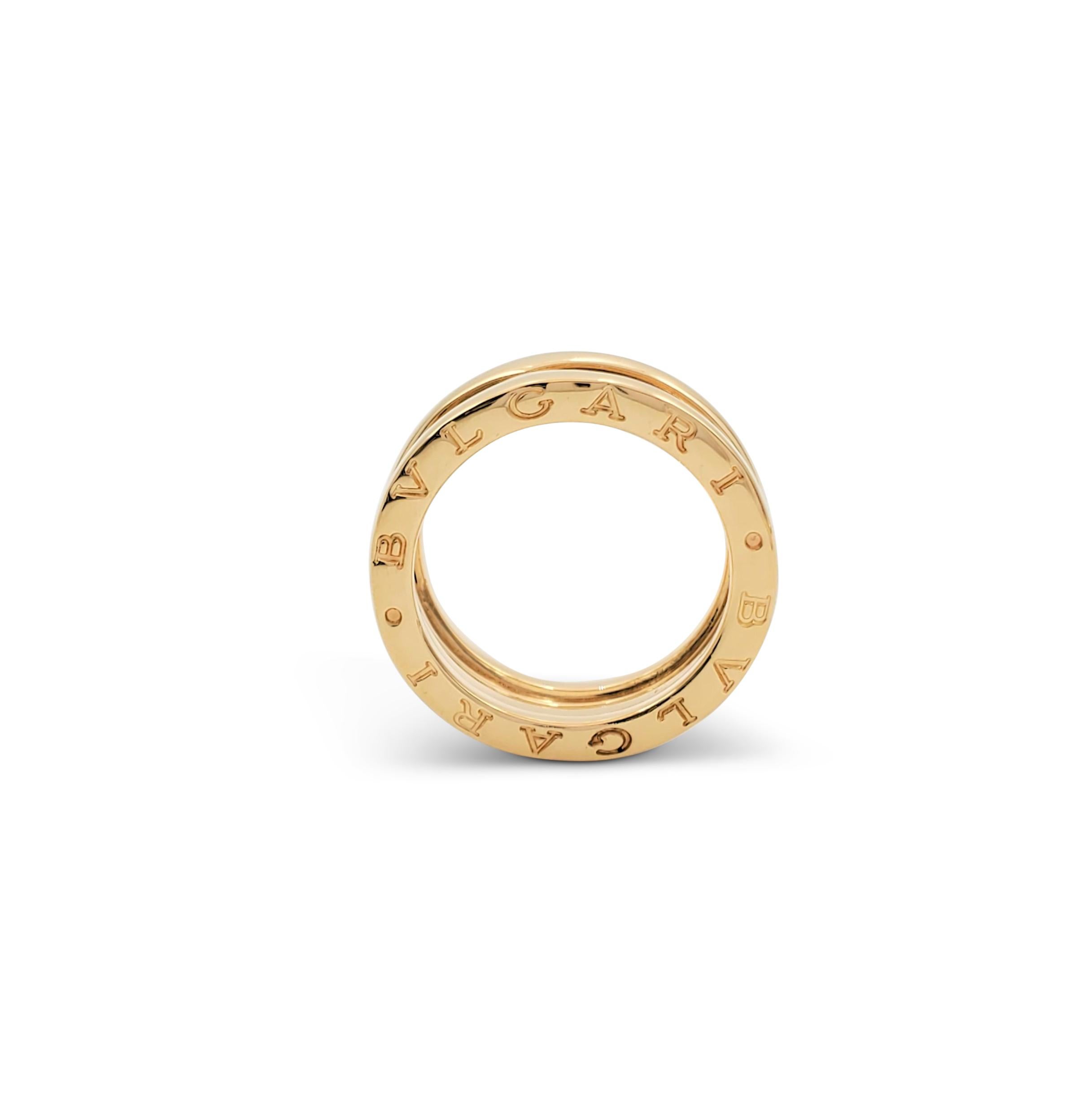 Bvlgari B.zero1 Yellow Gold Band In Excellent Condition In New York, NY