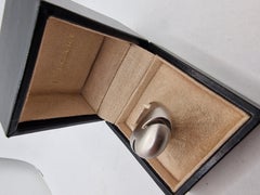 Bvlgari Cabochon Ring in White 18 Karat Gold