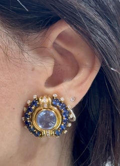Bvlgari Cabochon Sapphire Earrings