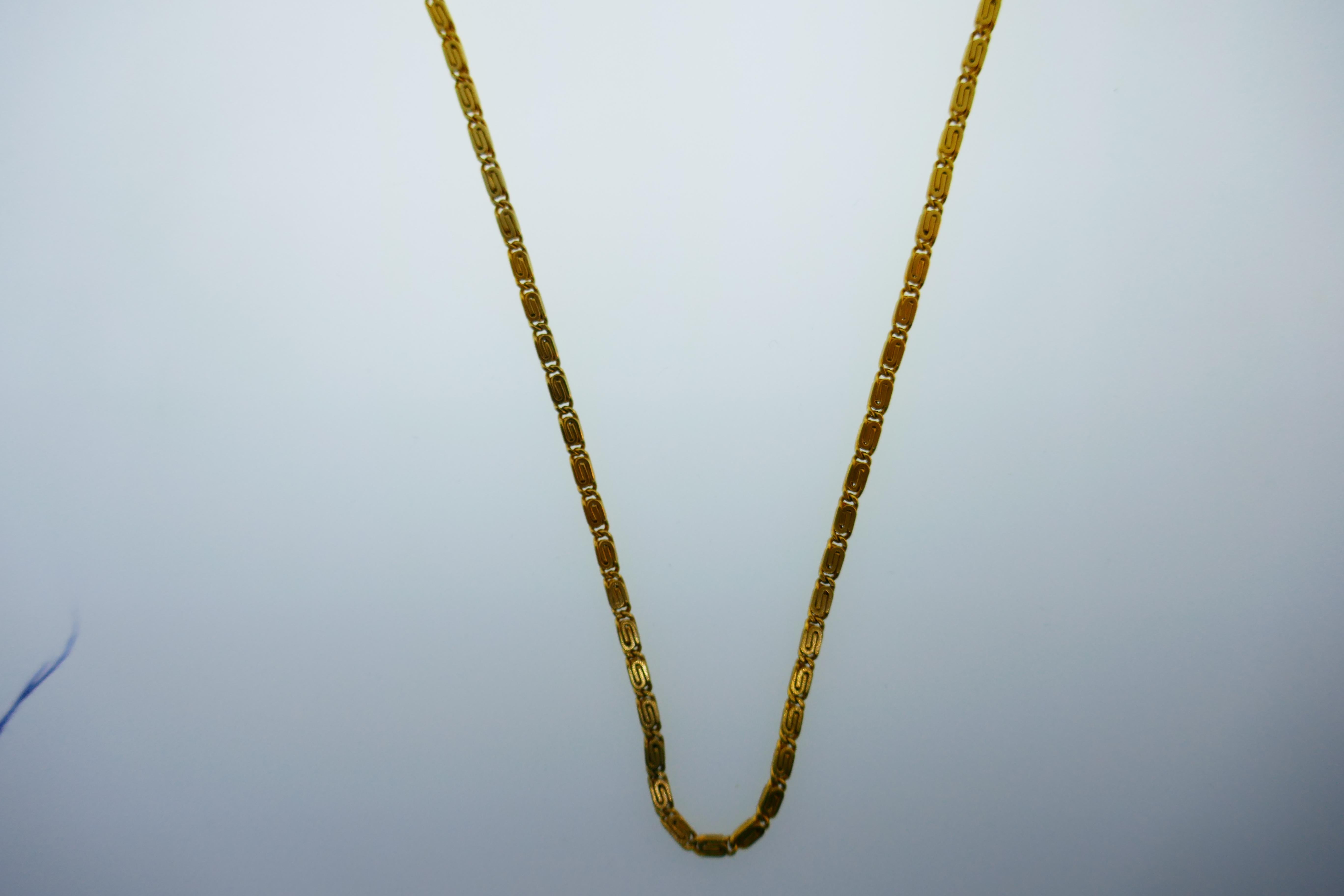 Bvlgari Carlo Weingrill 18k Yellow Gold Byzantine Watch Chain Necklace Vintage In Excellent Condition In Beverly Hills, CA