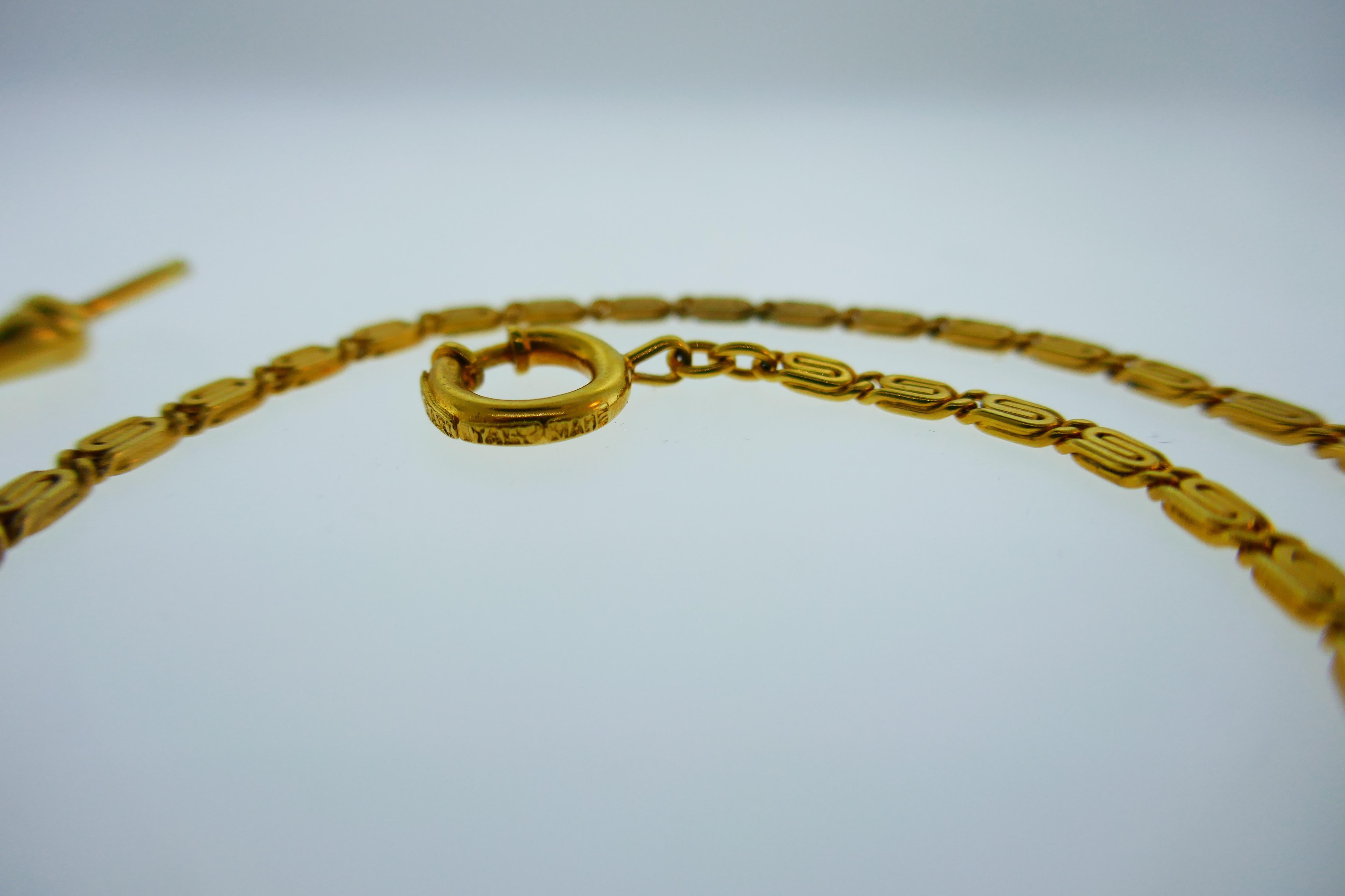 Bvlgari Carlo Weingrill 18k Yellow Gold Byzantine Watch Chain Necklace Vintage 2